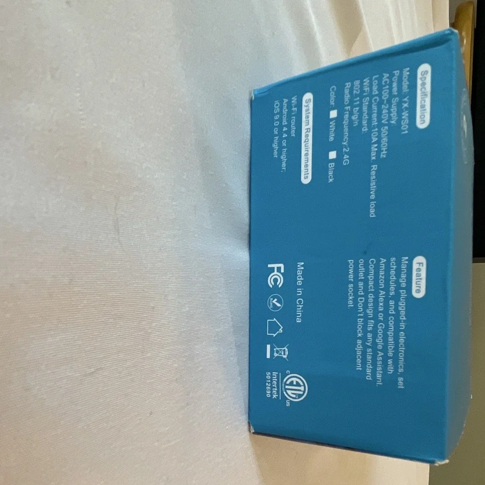 Wi-Fi Smart Plug 4-Pack White, App-Controlled Timer, Alexa/Google, 120V 10A